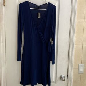 Express navy blue Jersey Dress Size Medium
